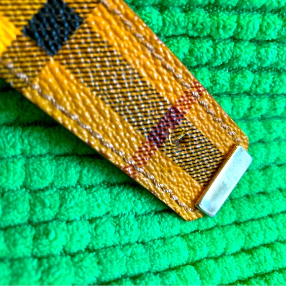 Burberry Orange & Yellow Nova Print Belt - Picture 7 of 7